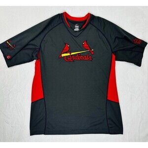 Vintage Mens Embroidery St Louis Cardinals MLB Baseball Jersey Grey Majestic XL